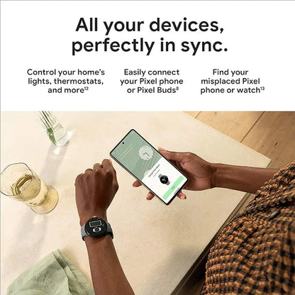 Smartwatch Pixel 2 : GPS + Cellular, Advanced Health Tracking, Oxygen & ECG Features, Water Resistance | 1-Year Warranty | 14-Day Hassle-Free Returns + Free Earbuds Pro2 [Imported Quality]