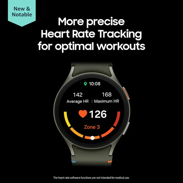 Smart Watch7 : 44mm Silver, Bluetooth + LTE | AI-Powered Smartwatch with Health Tracking | Dual GPS & Heart Monitor | 1-Year Warranty| Easy 15-Day Returns | Free Earbuds pro